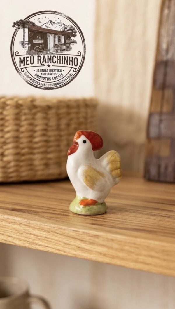 Mini Galo de Cerâmica